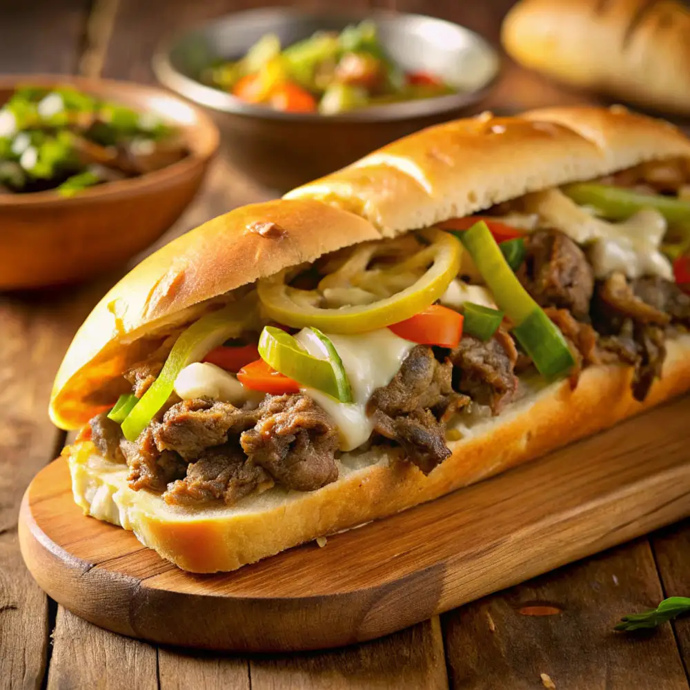 Authentic Philly Cheesesteak. Easy Homemade Cheesesteak