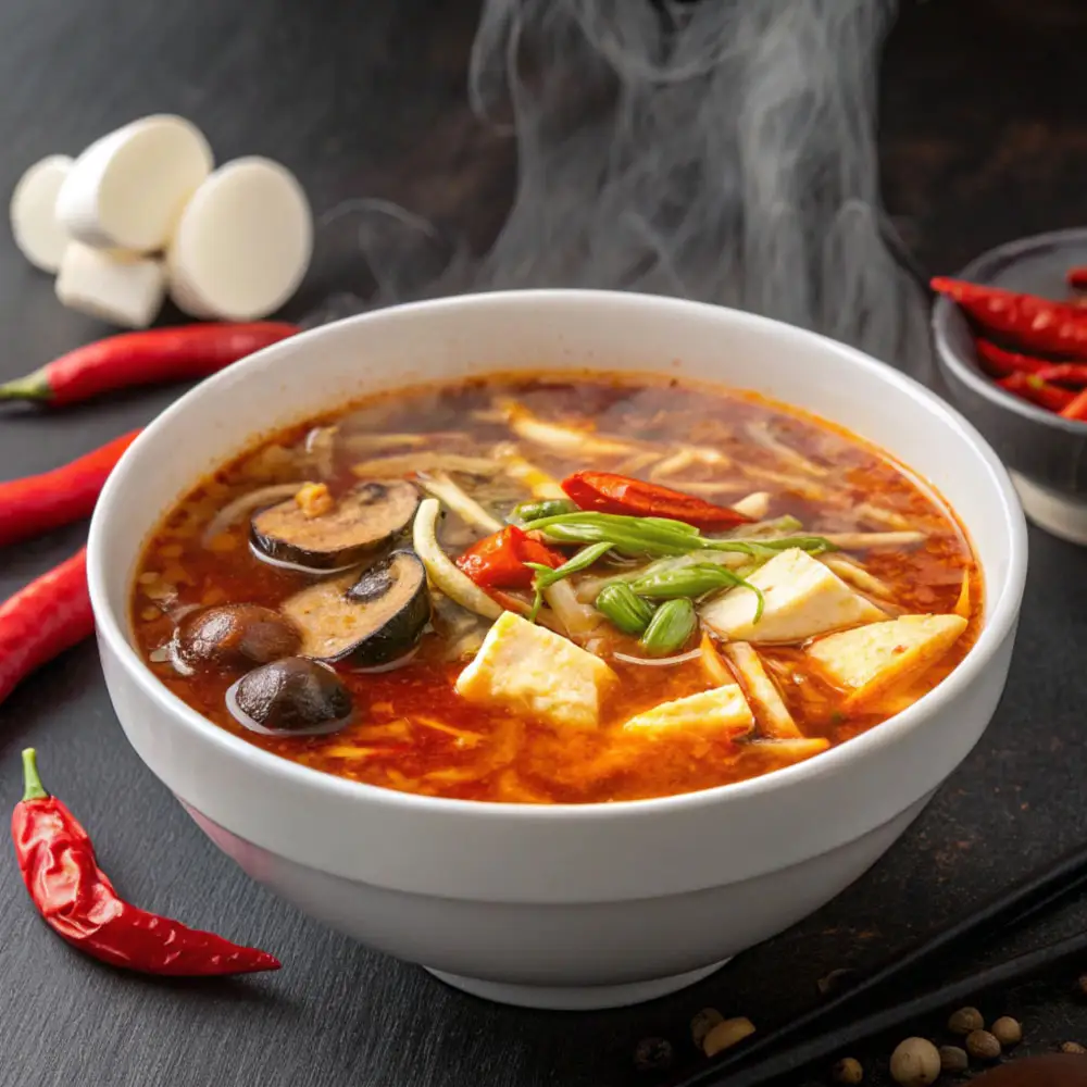 Szechuan Hot and Sour Soup - Spicy, Tangy, and Delicious