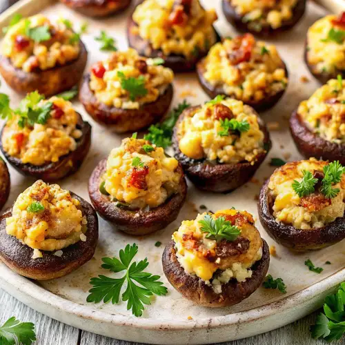 Delicious Stuffed Mushrooms - Easy Appetizer